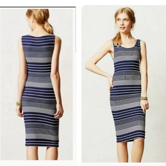 Maeve striped body con dress - Picture 6 of 7
